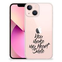 iPhone 13 mini Siliconen hoesje met naam Heart Smile - thumbnail