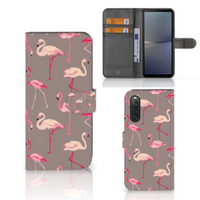 Sony Xperia 10 V Telefoonhoesje met Pasjes Flamingo