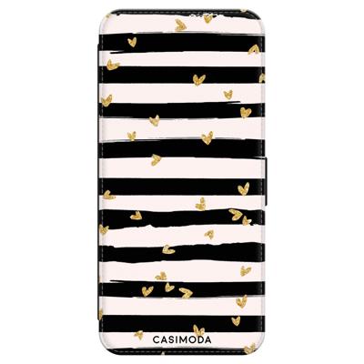 Samsung Galaxy A70 flipcase - Hart & streepjes Samsung Galaxy A70 flipcase - Hart & streepjes