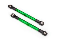 Toe links (TUBES green-anodized, 7075-T6 aluminum, stronger than titanium) (87mm) (TRX-6742G)