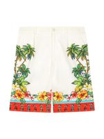 Dolce & Gabbana Kids short à imprimé graphique - Blanc