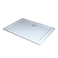 Douchebak Smooth Laag Rechthoek 120x80x5cm SMC Wit