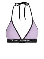 Karl Lagerfeld haut de bikini à logo - Violet