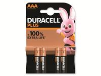 DURACELL AAA Plus 100 Batterijen (4 verpakkingen), Black, One Size