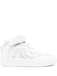 Stella McCartney baskets en cuir à patch logo - Blanc