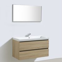 Badkamermeubelset Sanilux Trendline 100x47x50 cm 1 Kraangat Light Wood - thumbnail