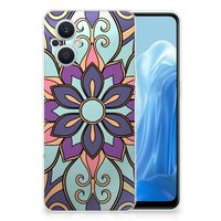 OPPO Reno8 Lite TPU Case Purple Flower - thumbnail