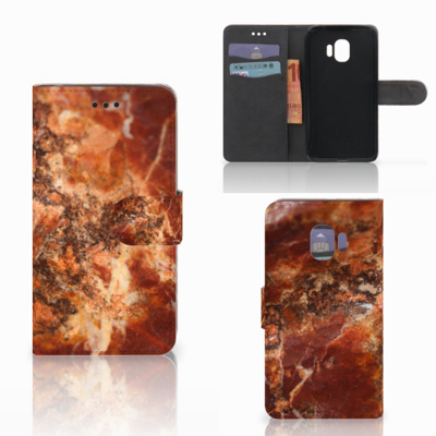 Samsung Galaxy J2 Pro 2018 Bookcase Marmer Bruin