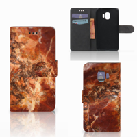 Samsung Galaxy J2 Pro 2018 Bookcase Marmer Bruin