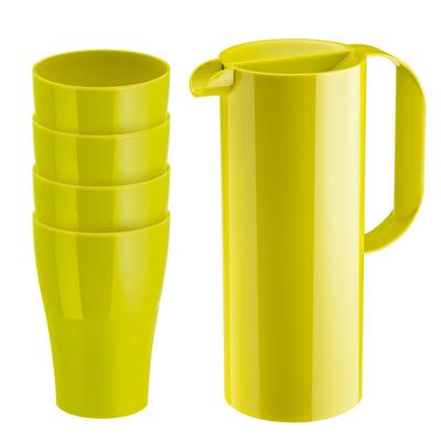 Koziol Schenkkan en 4 Drinkbekers RIO & ROY - Kunststof - Design - Groen