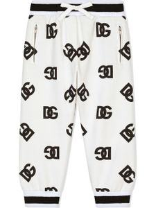 Dolce & Gabbana Kids pantalon de jogging à logo DG - Blanc