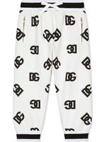 Dolce & Gabbana Kids pantalon de jogging à logo DG - Blanc - thumbnail