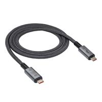 Akyga USB-kabel USB-C stekker, USB-C stekker 1.00 m Grijs AK-USB-45