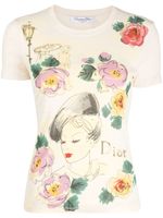 Christian Dior Pre-Owned t-shirt en coton à imprimé graphique (2005) - Tons neutres