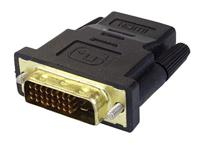 PremiumCord HDMI-naar-DVI-D-adapter voor het aansluiten van audio-video-apparaten, HDMI-aansluiting naar DVI-D-stekker, Full HD 1080p bij 60 Hz videoresolutie, verguld design, A-HDMI-DVI-2