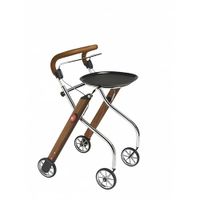 Trust Care Let's Go Indoor rollator walnoot/chroom