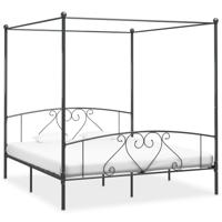 vidaXL Hemelbedframe metaal grijs 200x200 cm