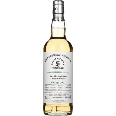 Signatory Glen Elgin 13 years 2007 Un-Chillfiltered 70CL Signatory Glen Elgin 13 years 2007 Un-Chillfiltered 70CL
