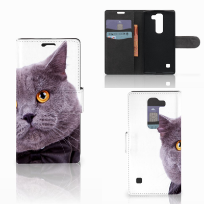 LG Spirit Telefoonhoesje met Pasjes Kat