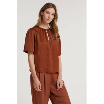 Scotch & Soda top met open detail bruin