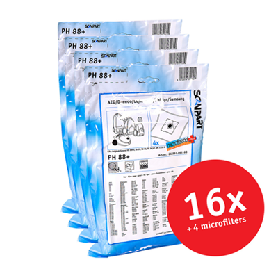 Voordeelpak Scanpart Stofzuigerzakken PH88+ 16 stuks