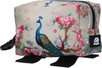 PoopyGo poepzakhouder pauw (wit) - dispenser voor poepzakjes - eenvoudig aan de hondenriem te bevestigen - waterdicht - met klittenbandsluiting en karabijnhaak - Eco Bag