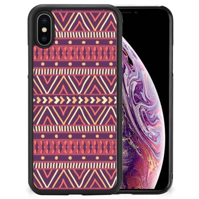 Apple iPhone Xs Max Bumper Case Aztec Paars