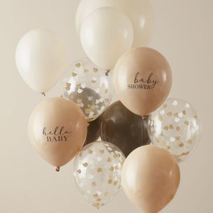 Baby Shower Ballonnen Set Taupe (11st)