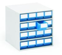 Treston 1640-6 Opslagmagazijn (b x h x d) 400 x 395 x 400 mm Lichtgrijs, Blauw 1 stuk(s)