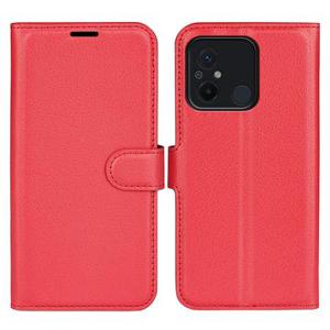 Xiaomi Redmi 12C Portemonnee Hoesje met Magnetische Sluiting - Rood