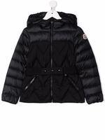 Moncler Enfant doudoune à patch logo - Noir