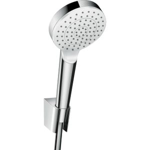 Hansgrohe Crometta 1jet porter doucheset ecosmart met slang 125cm wit chroom 26568400