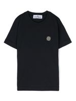 Stone Island Junior t-shirt en coton à patch logo - Bleu