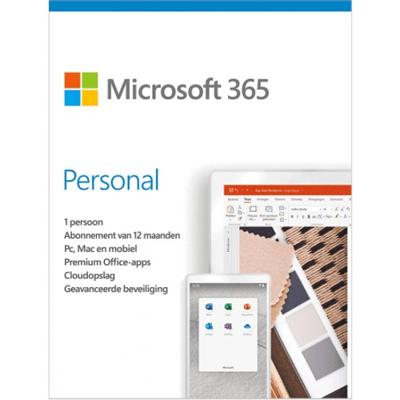Microsoft 365 Personal - 12 maanden/1 apparaat *Digitale licentie* Microsoft 365 Personal - 12 maanden/1 apparaat *Digitale licentie*