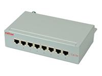 ROLINE Patchpaneel, 8 Poorts, Cat.5e (Class D), afgeschermd, grijs