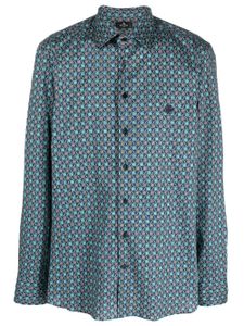 ETRO chemise en coton stretch à imprimé graphique - Bleu