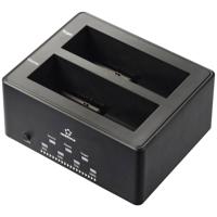 Renkforce RF-5576398 USB 3.2 Gen 1 (USB 3.0) SATA 2 poorten Harde schijf-dockingstation 2.5 inch, 3.5 inch Met clone-functie, Met wis-functie - thumbnail