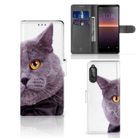 Sony Xperia 10 II Telefoonhoesje met Pasjes Kat