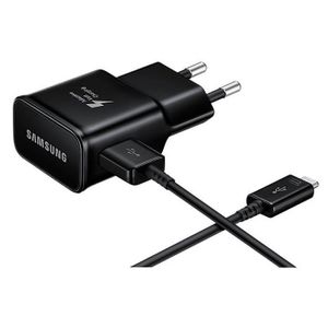 Bulkverpakking - voor Samsung Originele USB snellader 9V + USB-C kabel Zwart