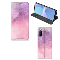 Bookcase Sony Xperia 10 III Pink Purple Paint - thumbnail