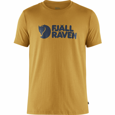 Fjallraven Logo T-shirt Heren Geel