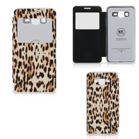 Samsung Galaxy Grand Prime Telefoonhoesje met Pasjes Leopard