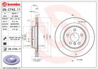 Remschijf COATED DISC LINE BREMBO, Remschijftype: Binnen geventileerd, u.a. für BMW, Mini - thumbnail