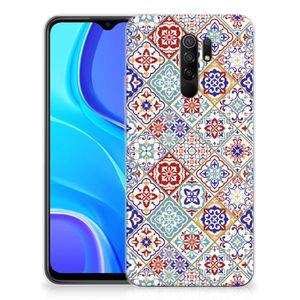 Xiaomi Redmi 9 TPU Siliconen Hoesje Tiles Color