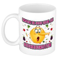 Bellatio Decorations moederdag mok - ik hou van je kookkunsten - wit - 300 ml   -