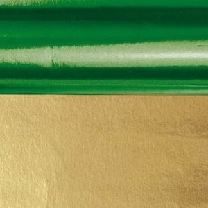 Aluminium knutsel folie groen/goud 50 x 80 cm   -