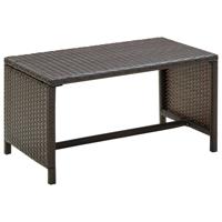 Salontafel 70x40x38 cm poly rattan bruin - thumbnail