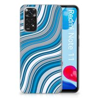 Xiaomi Redmi 10 | Redmi Note 11 4G TPU bumper Waves Blue - thumbnail