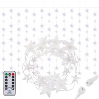 Viking Choice  Lichtgordijn met 136 LED lampen en sterren - met afstandsbediening - 100x110 cm ﻿
