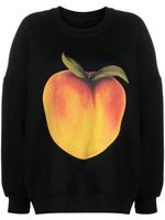 Ioana Ciolacu sweat à imprimé Peach - Noir